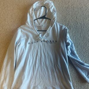 Gulf Shores Light Blue Long Sleeve Hoodie Tee